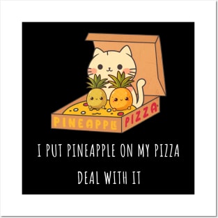 Funny Pineapple Pizza Kawaii Posters and Art